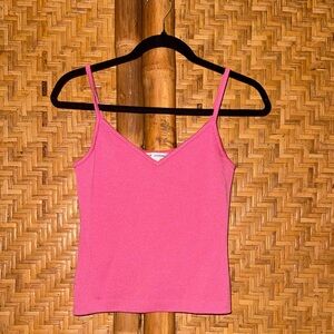 St. John Vibrant Pink Camisole spaghetti strap tank top size P